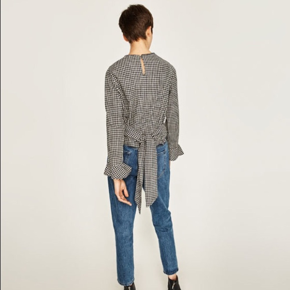 Liked New Zara Black Bow Top - Picture 3 of 8
